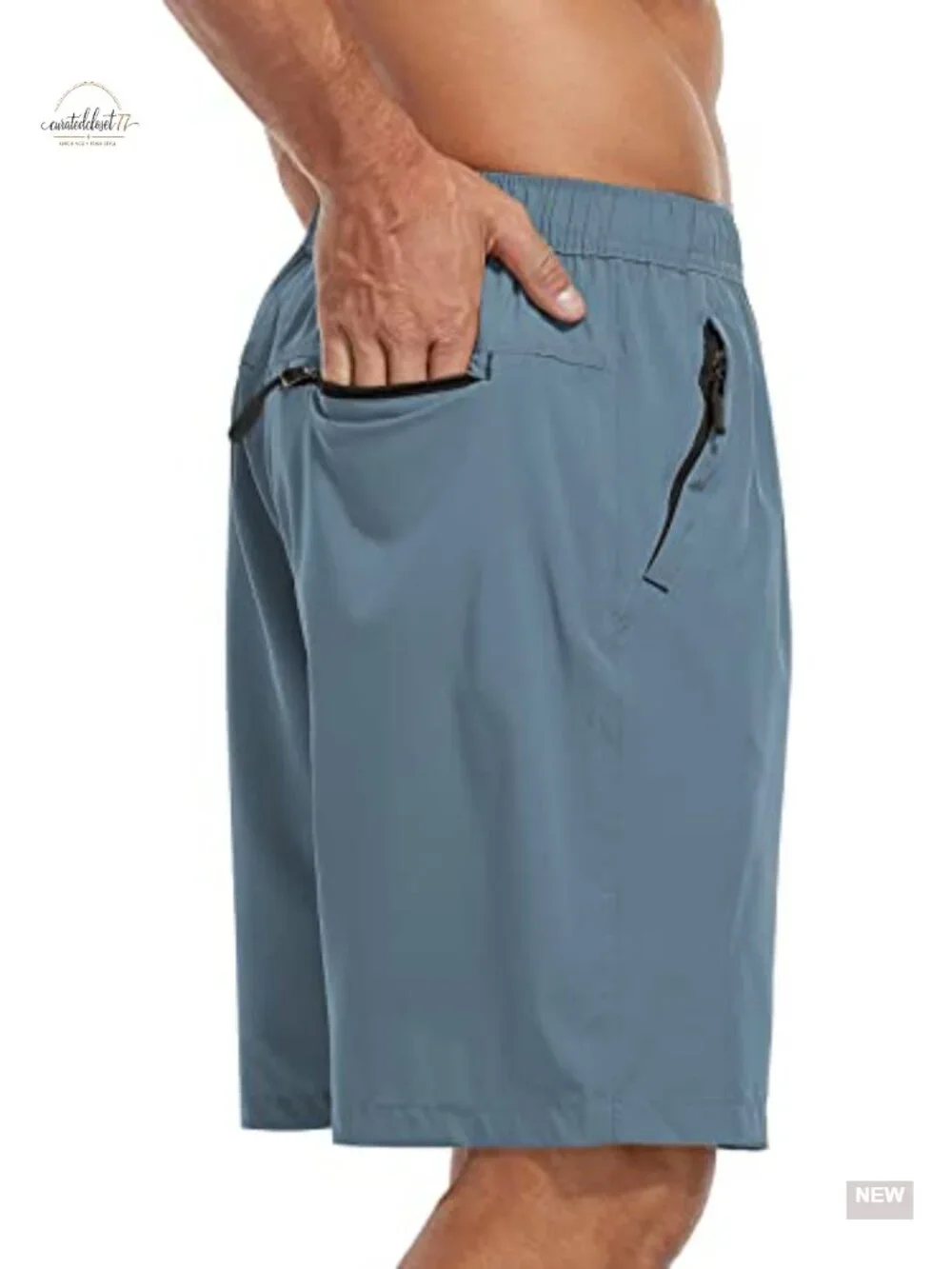 Athletic Hiking Shorts Quick-Dry Water Resistant Lightweight Mens with Zipper